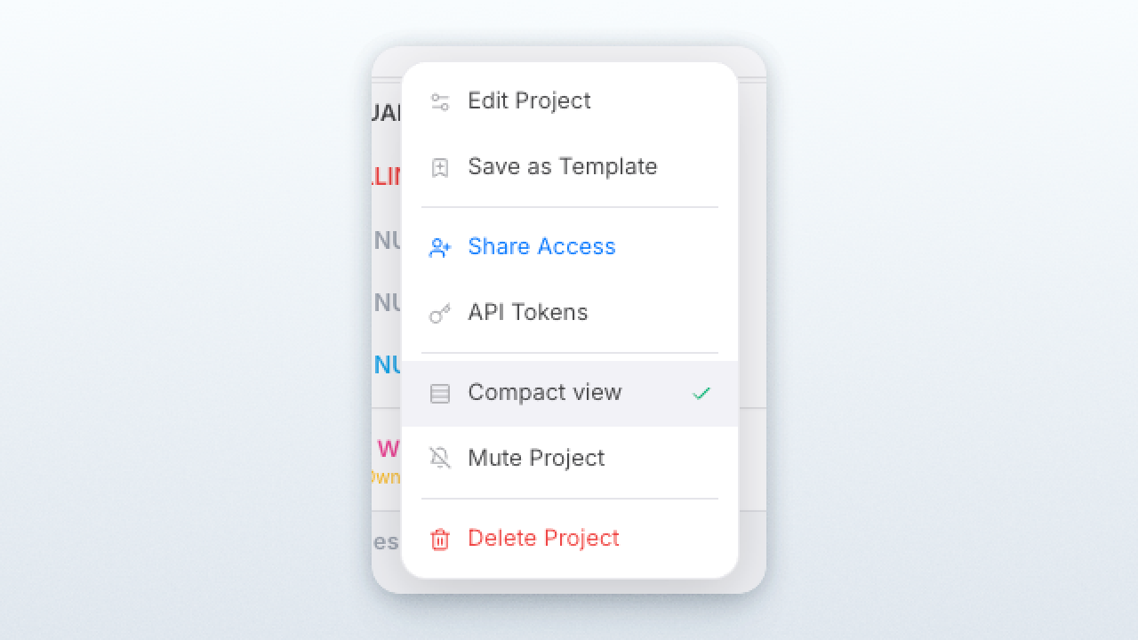 Project setting for default compact notes in Picrowd